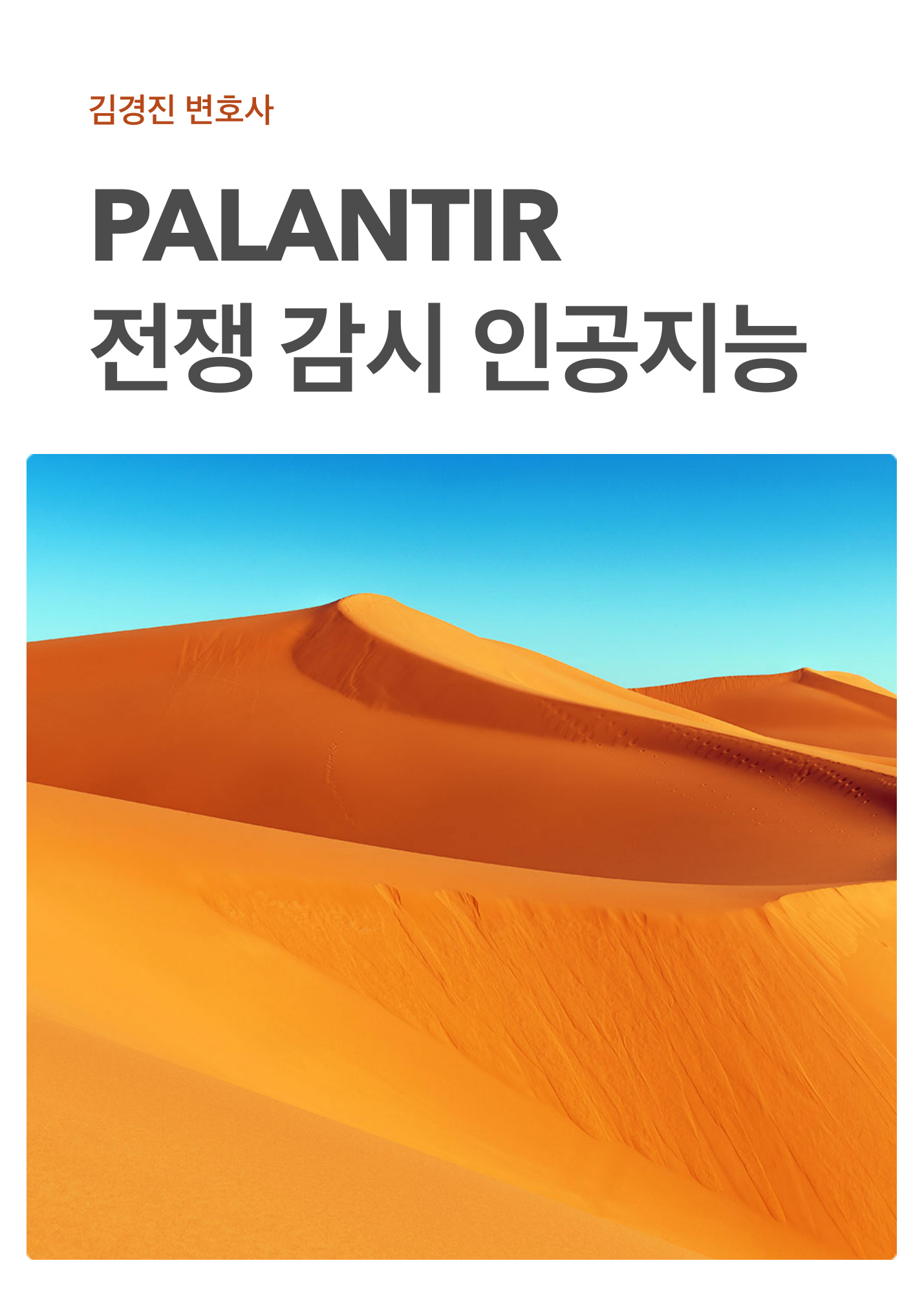 PALANTIR युद्ध निगरानी कृत्रिम बुद्धिमत्ता कवर