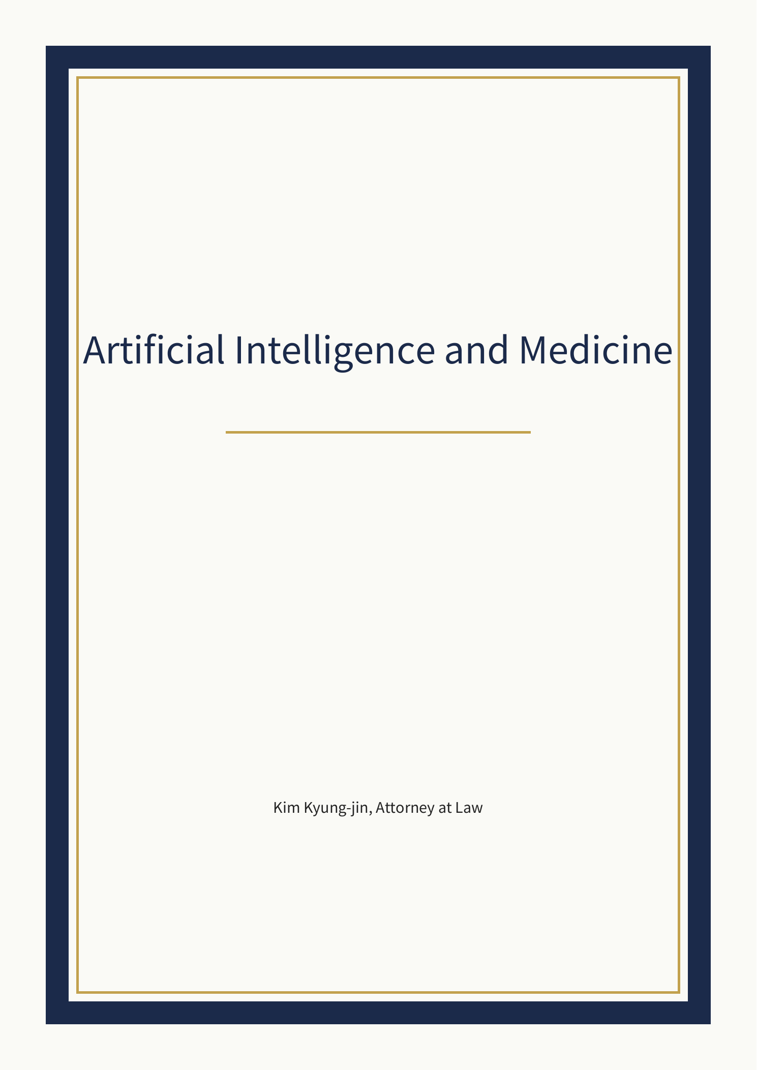 Artificial Intelligence and Medicine cover