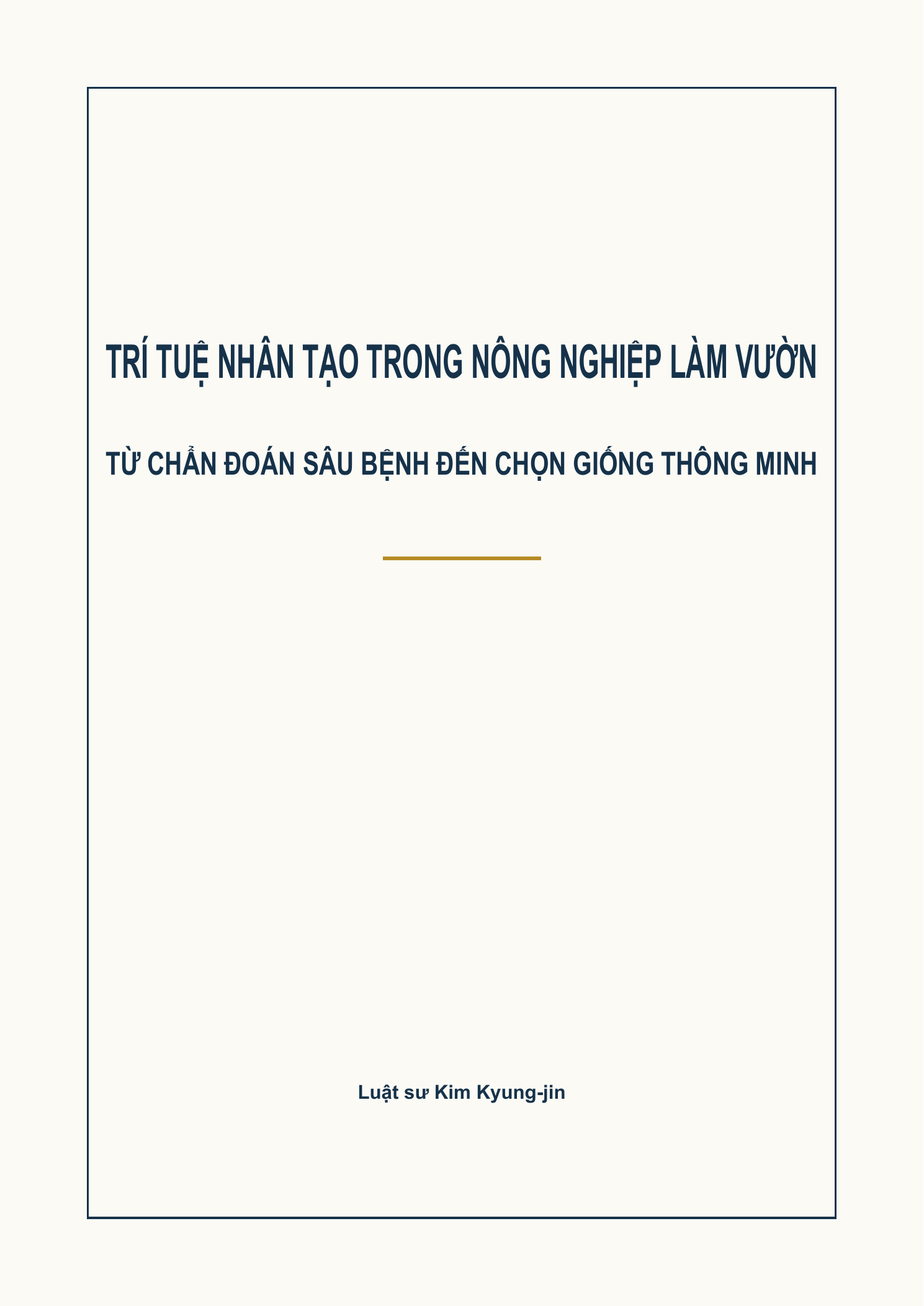 Bìa sách Trí tuệ nhân tạo trong nông nghiệp làm vườn