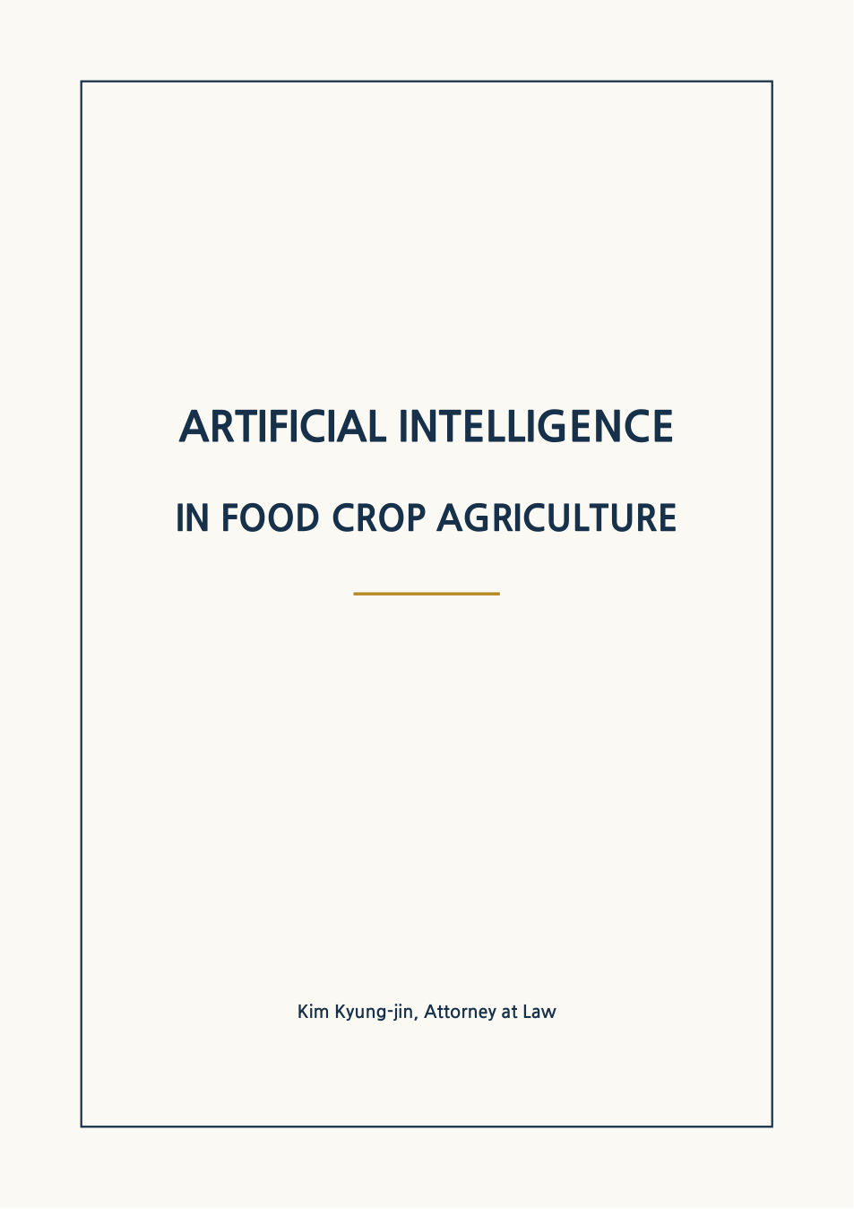 Artificial Intelligence in Food Crop Agriculture cover