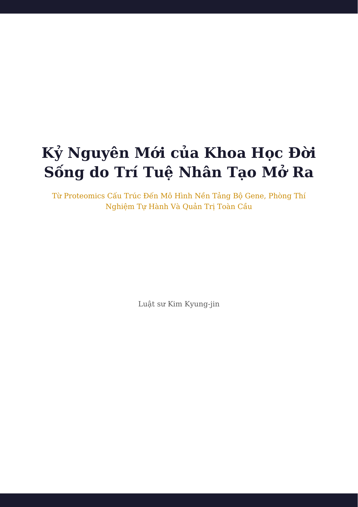 Bìa sách Kỷ Nguyên Mới của Khoa Học Đời Sống do Trí Tuệ Nhân Tạo Mở Ra