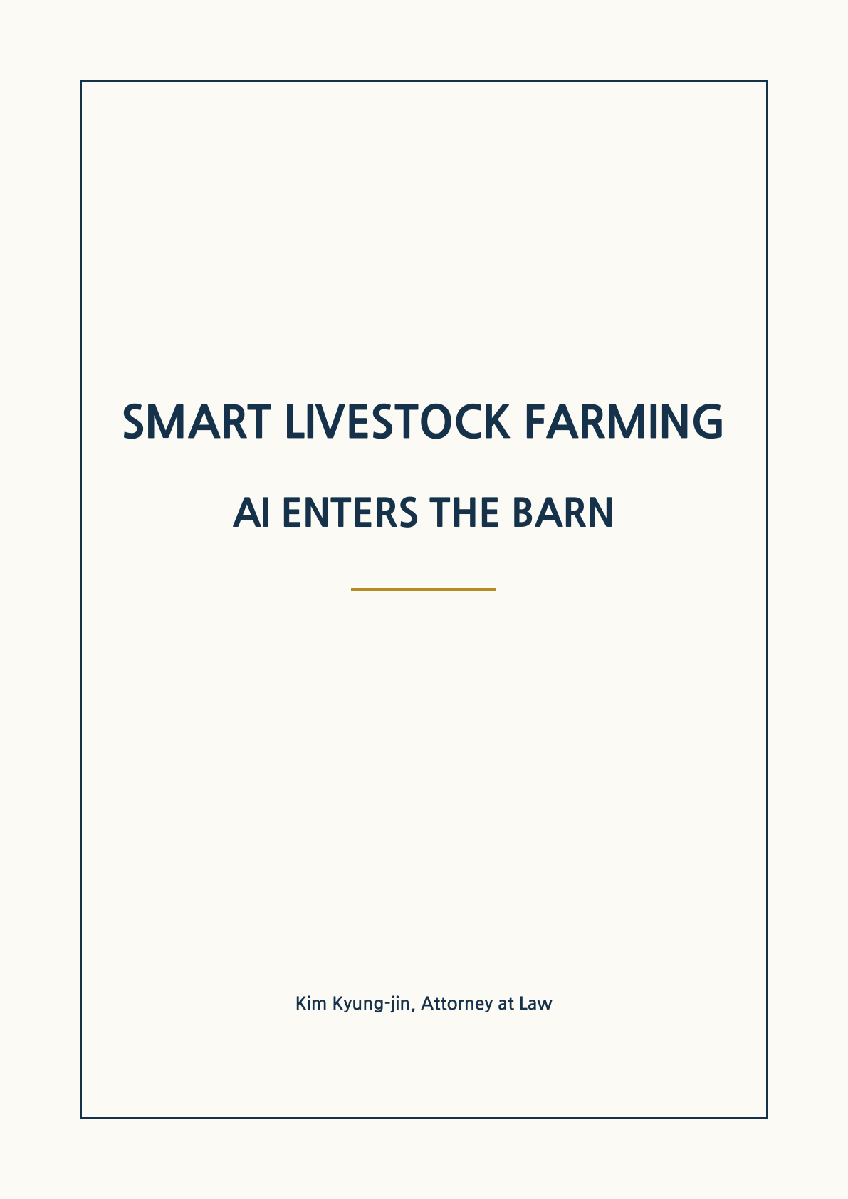 Smart Livestock Farming cover